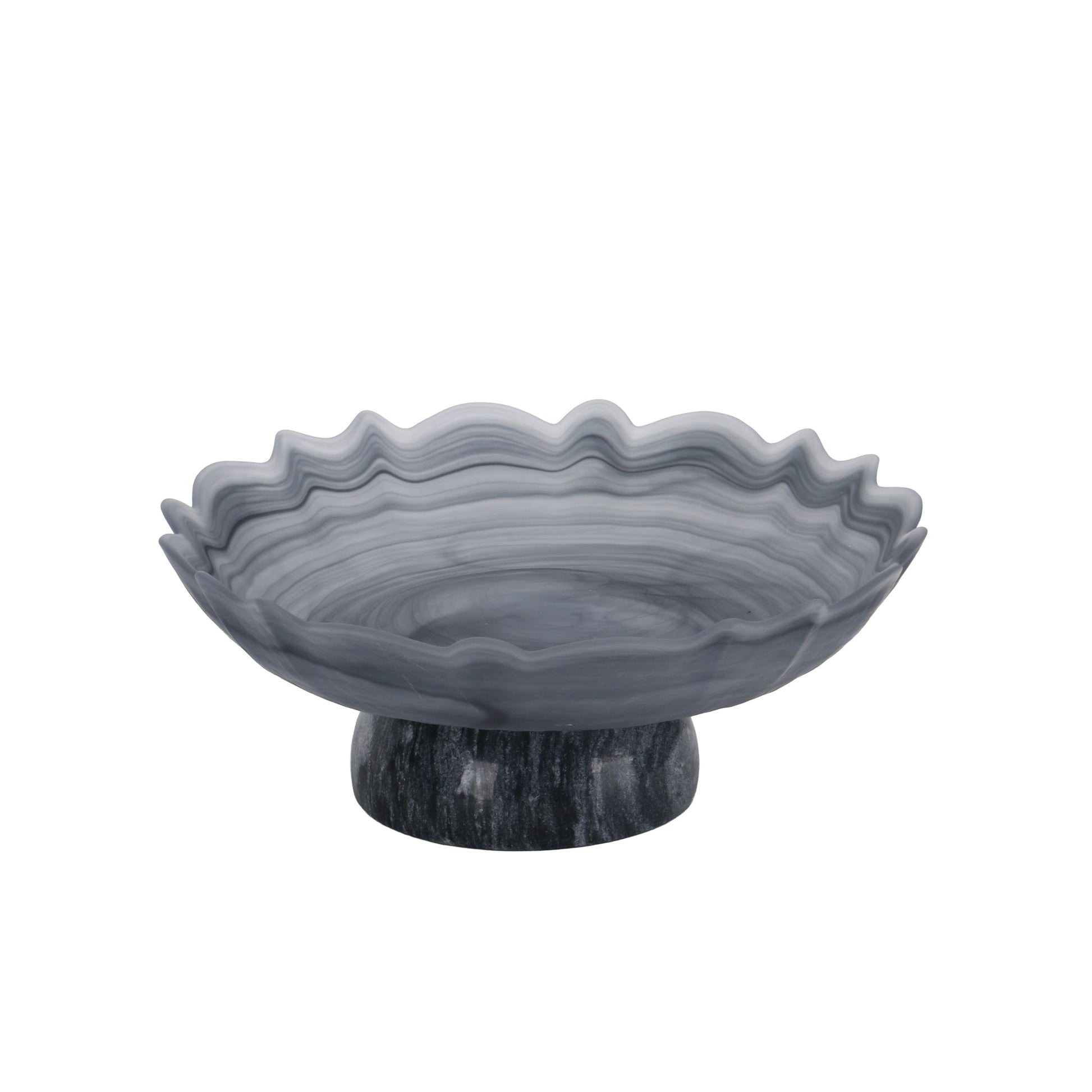 Lotus Glass Tray - Grey