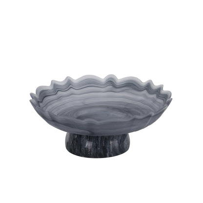 Lotus Glass Tray - Grey