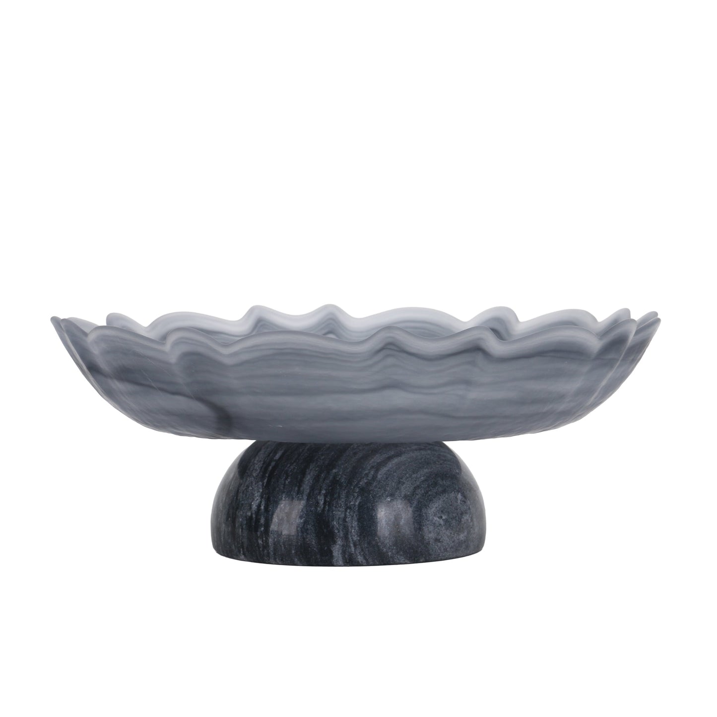 Lotus Glass Tray - Grey
