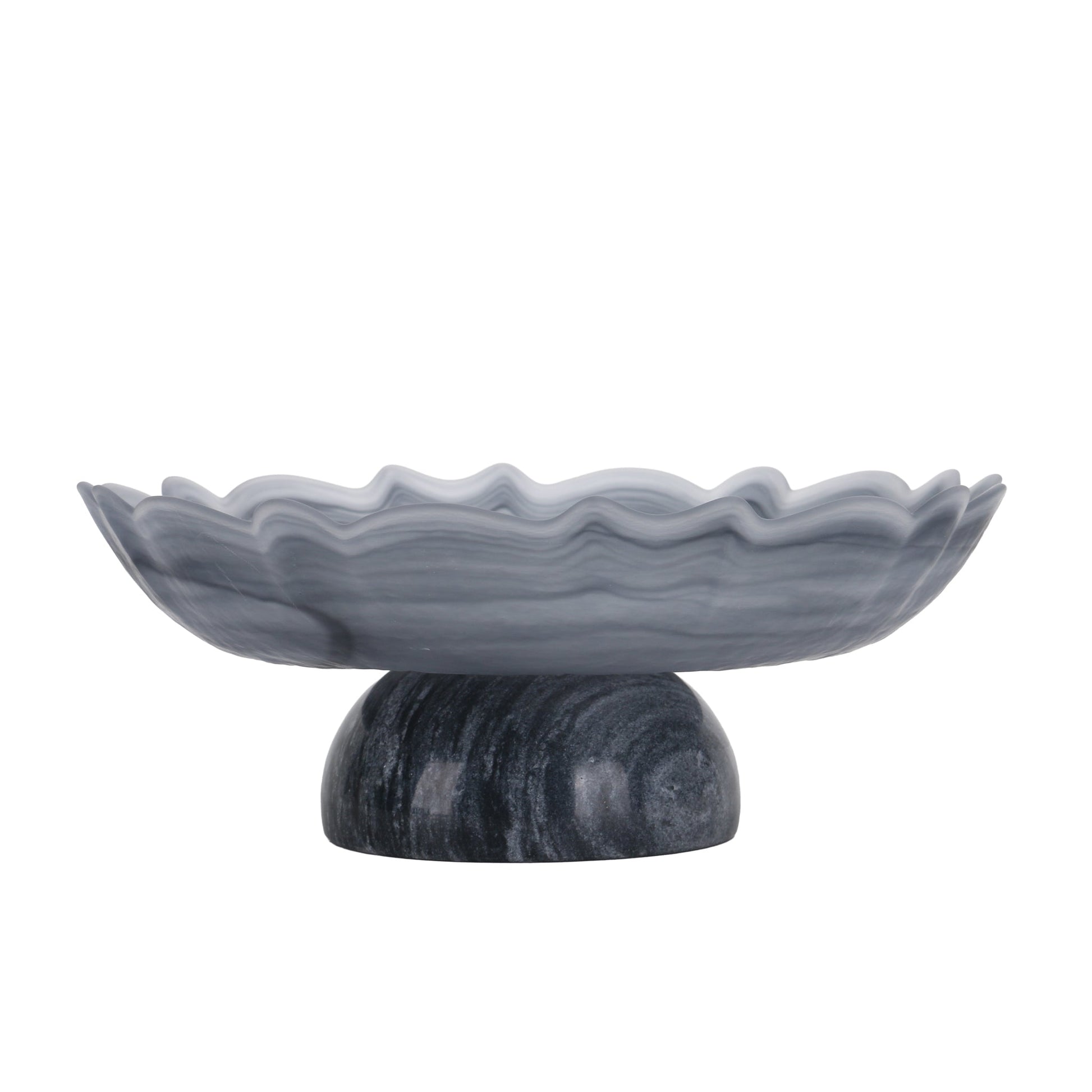 Lotus Glass Tray - Grey