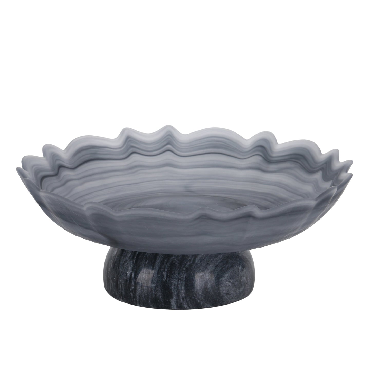 Lotus Glass Tray - Grey