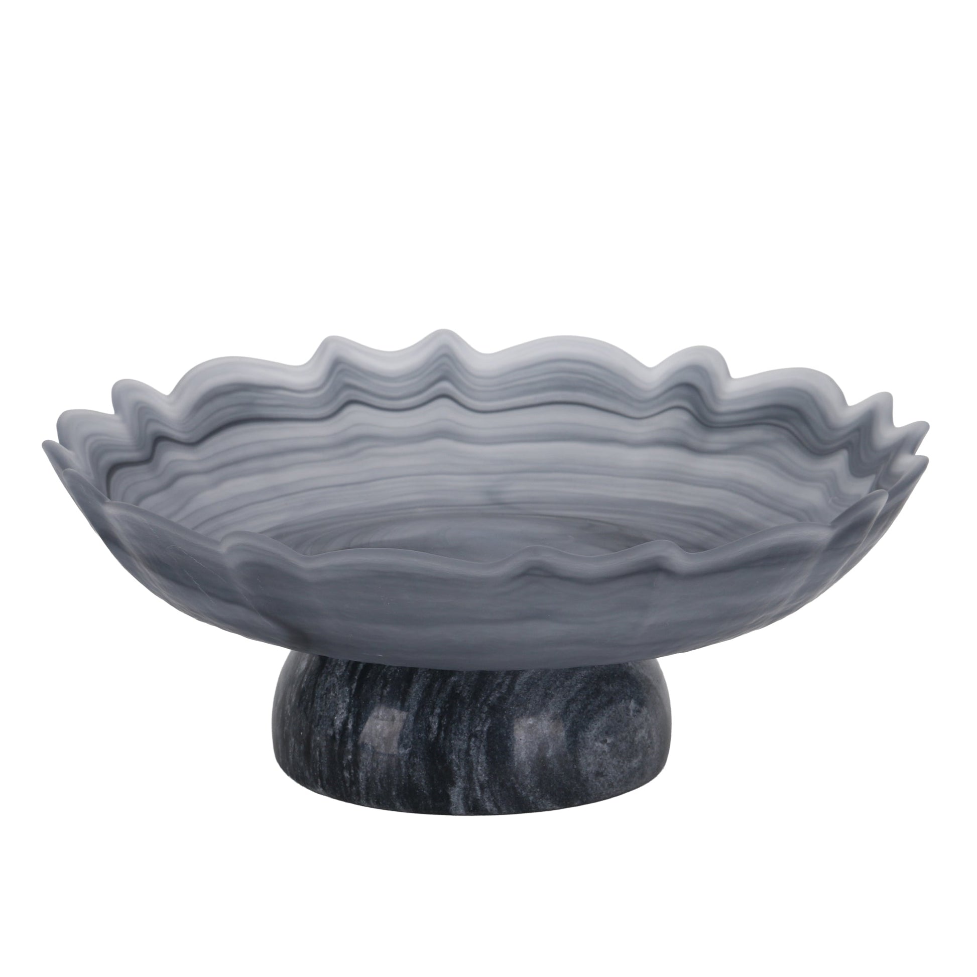 Lotus Glass Tray - Grey