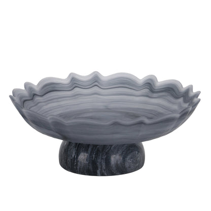 Lotus Glass Tray - Grey