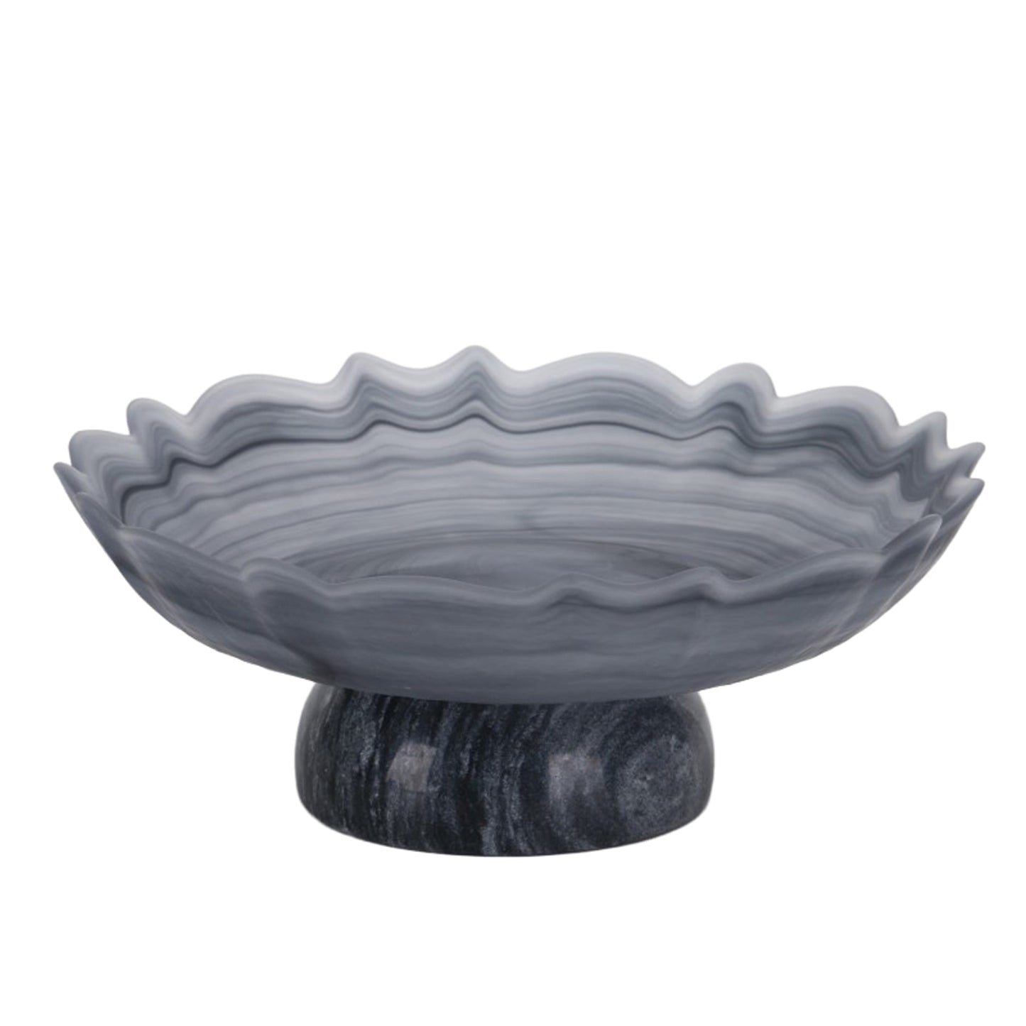 Lotus Glass Tray - Grey