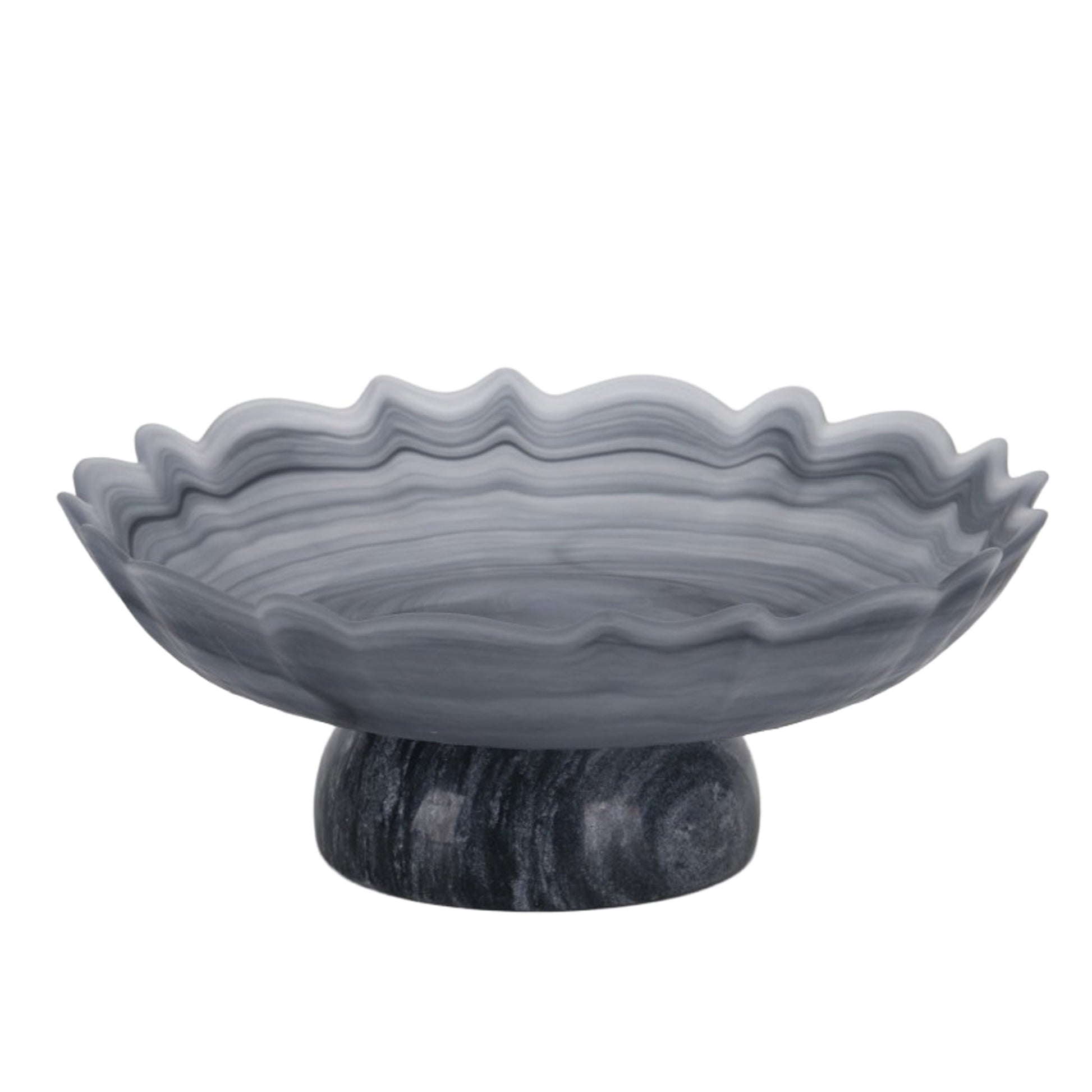 Lotus Glass Tray - Grey