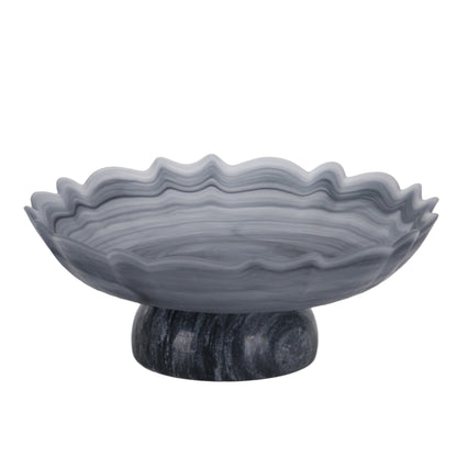 Lotus Glass Tray - Grey