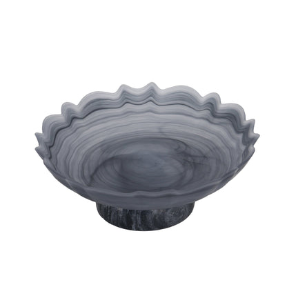 Lotus Glass Tray - Grey
