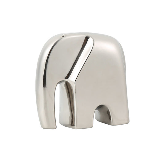 CAC10750-FC Ceramic Elephant Sclupture - Silver