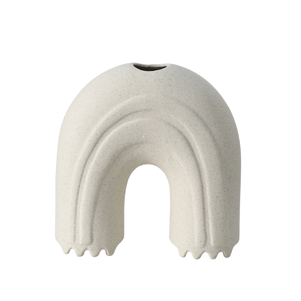 CAC10793-FC Ceramic Curved Arch Ornament - White