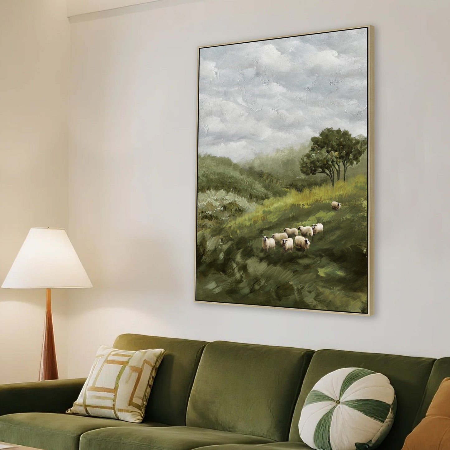 80 x 120cm Framed Canvas - Natural