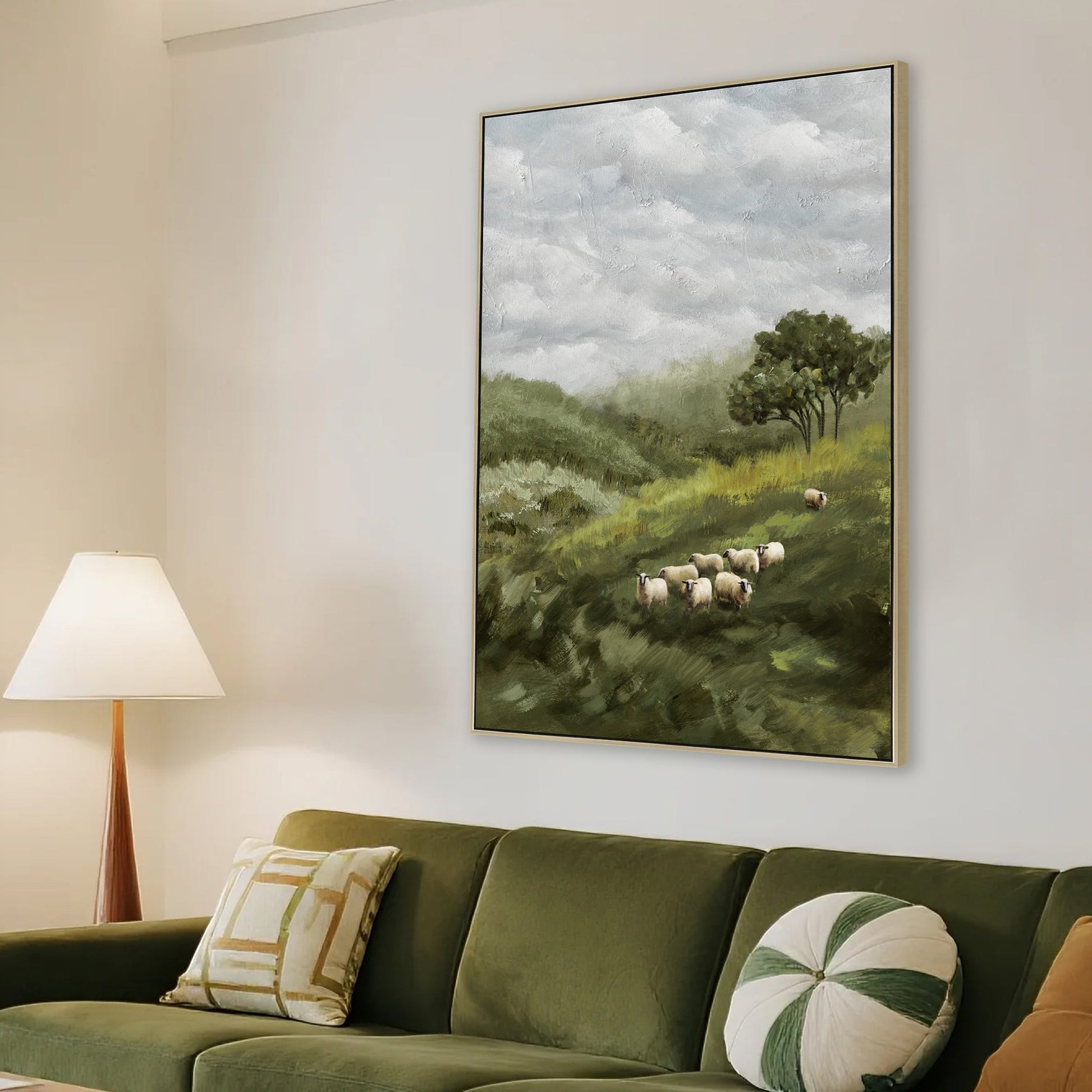 80 x 120cm Framed Canvas - Natural