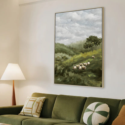80 x 120cm Framed Canvas - Natural