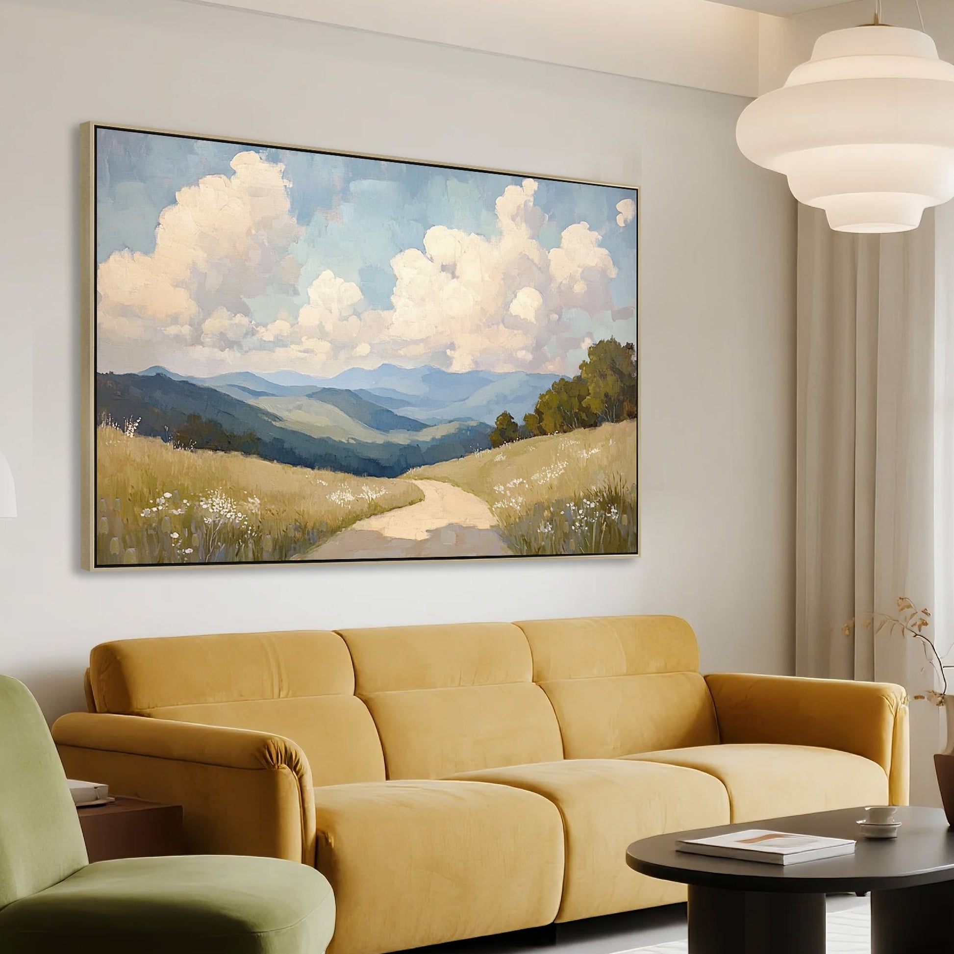 120 x 80cm Framed Canvas - Natural
