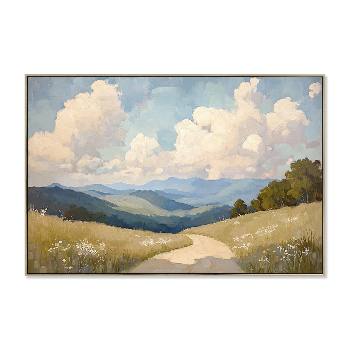 120 x 80cm Framed Canvas - Natural