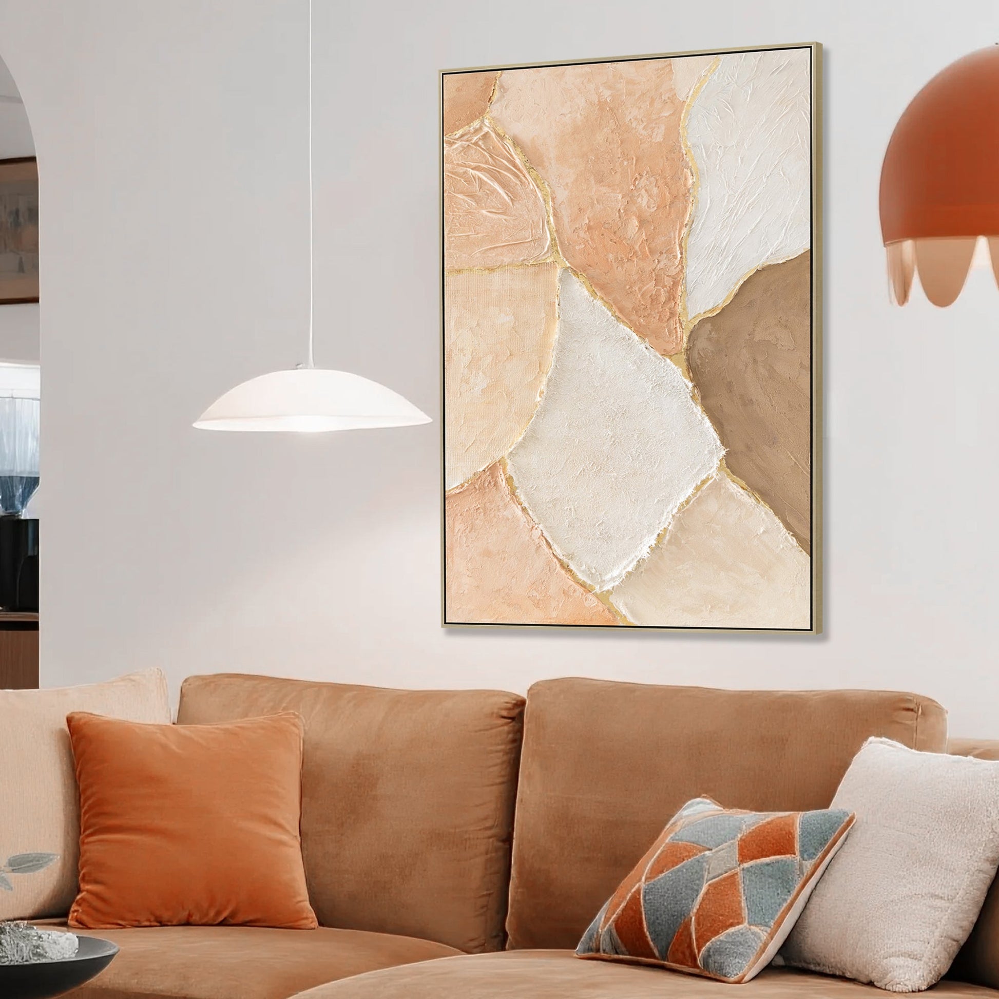 80 x 120cm Framed Canvas - Natural
