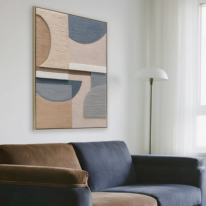 80 x 120cm Framed Canvas - Natural