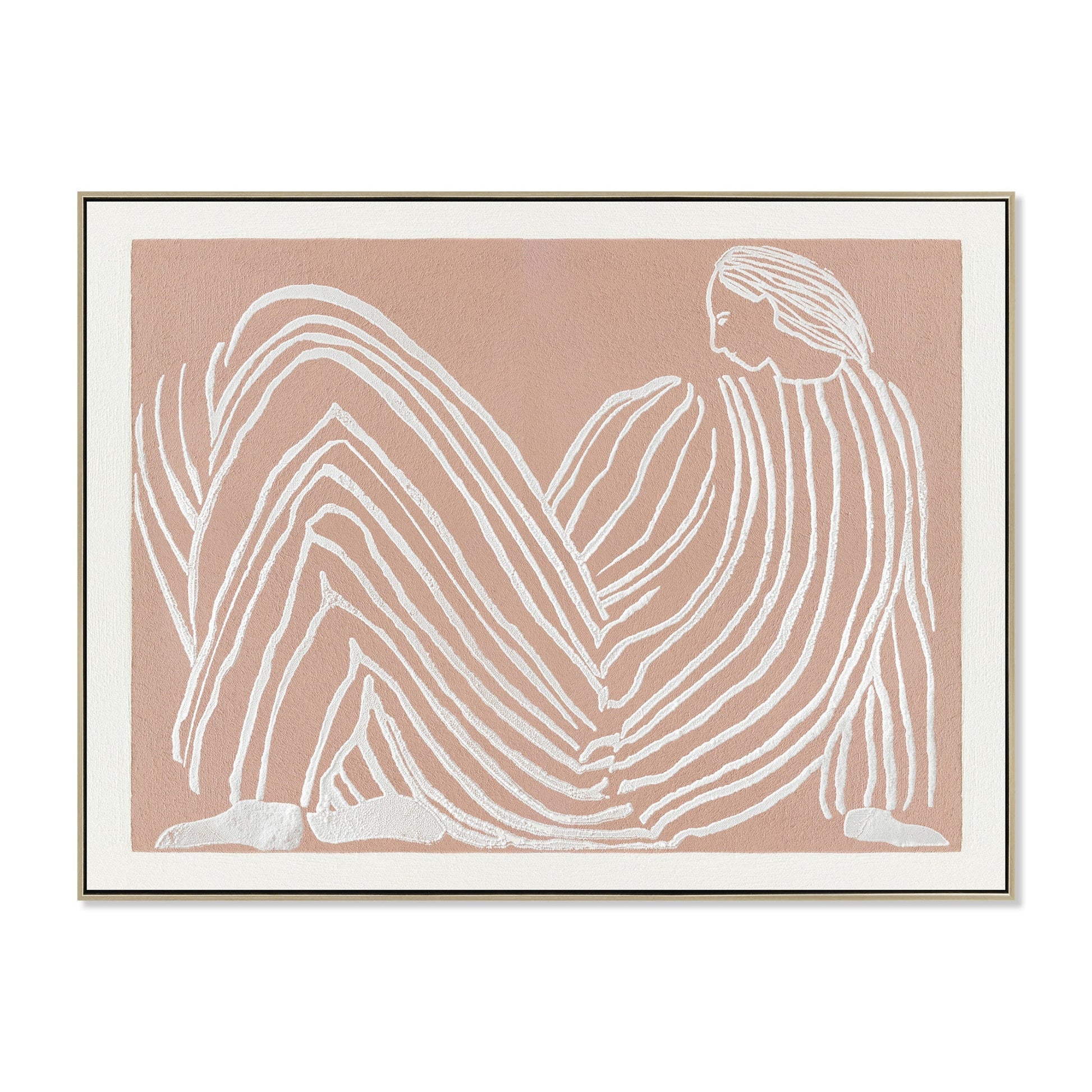 80 x 60cm Framed Canvas - Natural