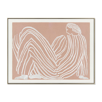 80 x 60cm Framed Canvas - Natural