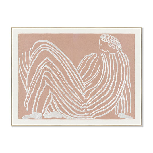 80 x 60cm Framed Canvas - Natural