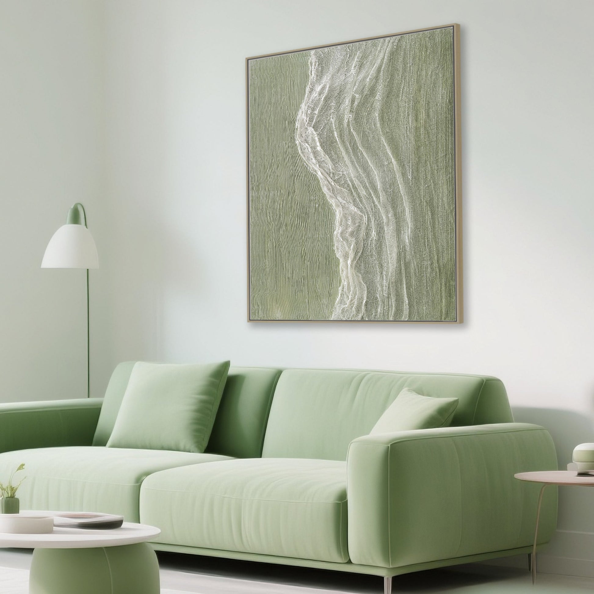 80 x 100cm Framed Canvas - Natural
