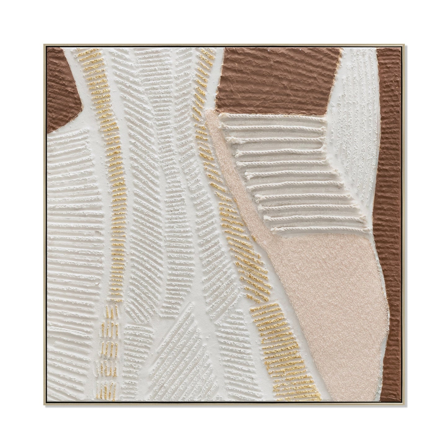 100 x 100cm Framed Canvas - Natural