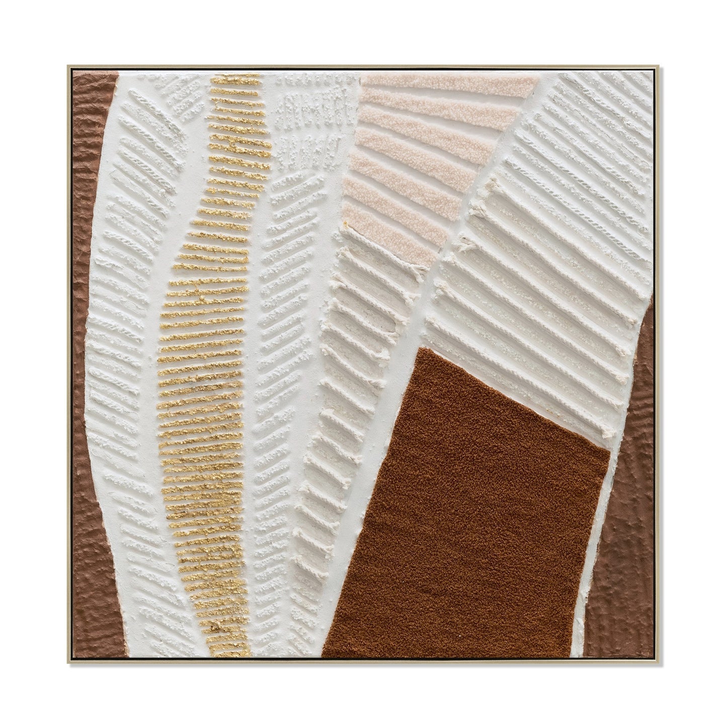 100 x 100cm Framed Canvas - Natural