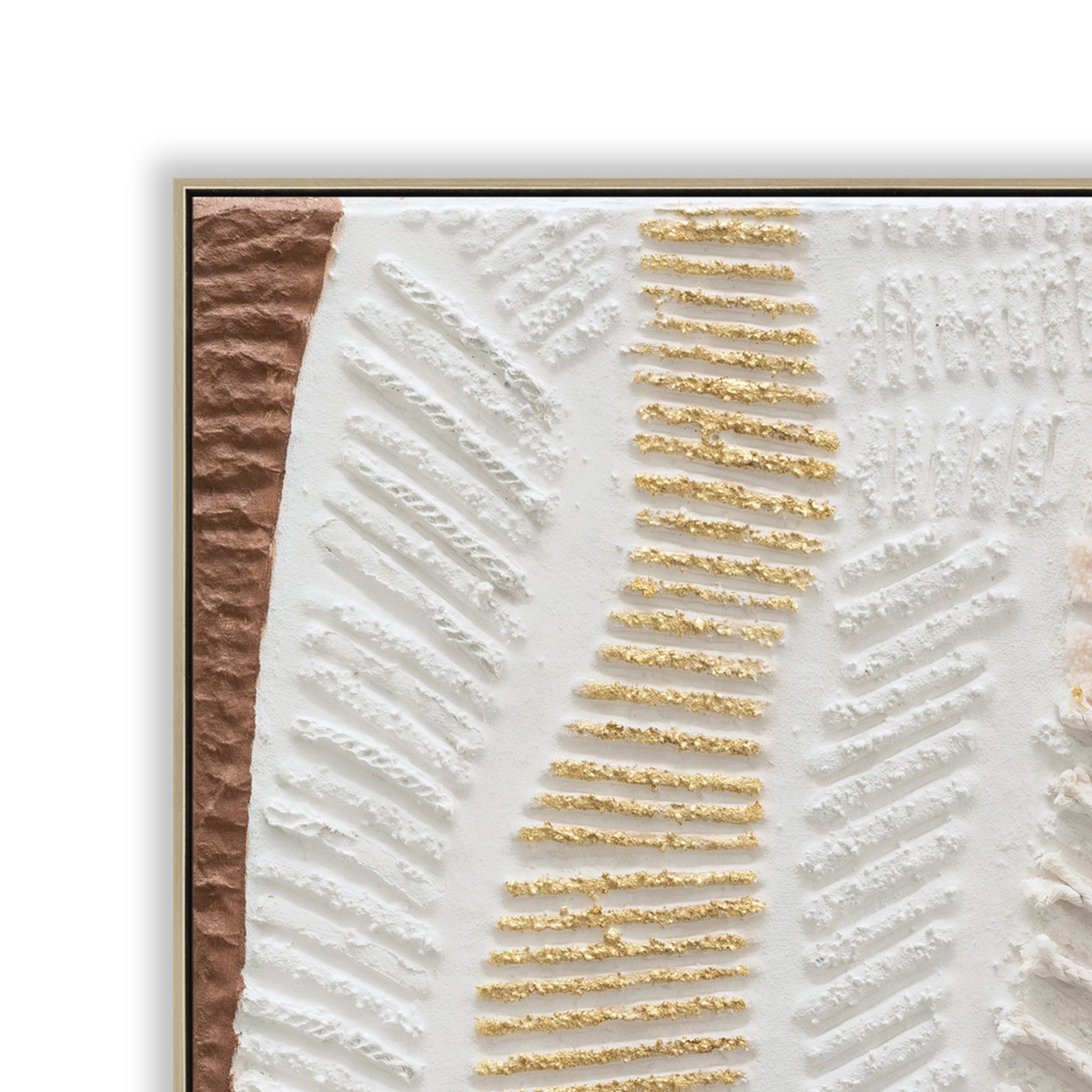 100 x 100cm Framed Canvas - Natural