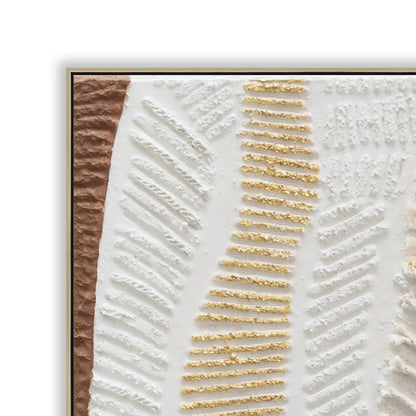 100 x 100cm Framed Canvas - Natural