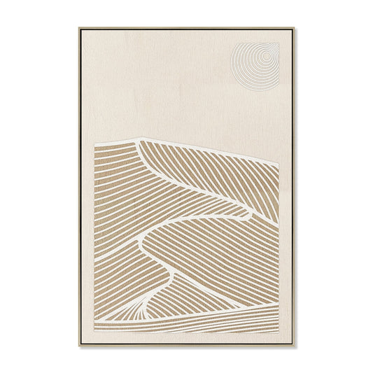 80 x 120cm Framed Canvas - Natural