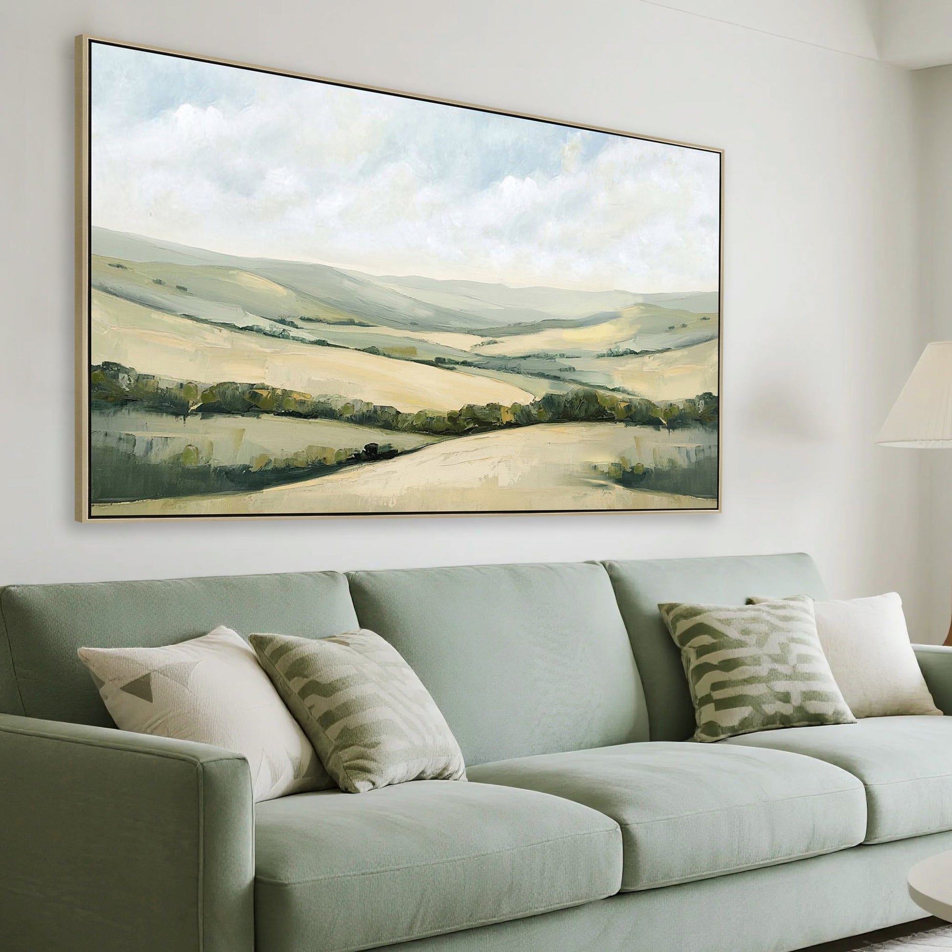 120 x 80cm Framed Canvas - Natural