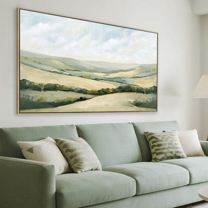 120 x 80cm Framed Canvas - Natural