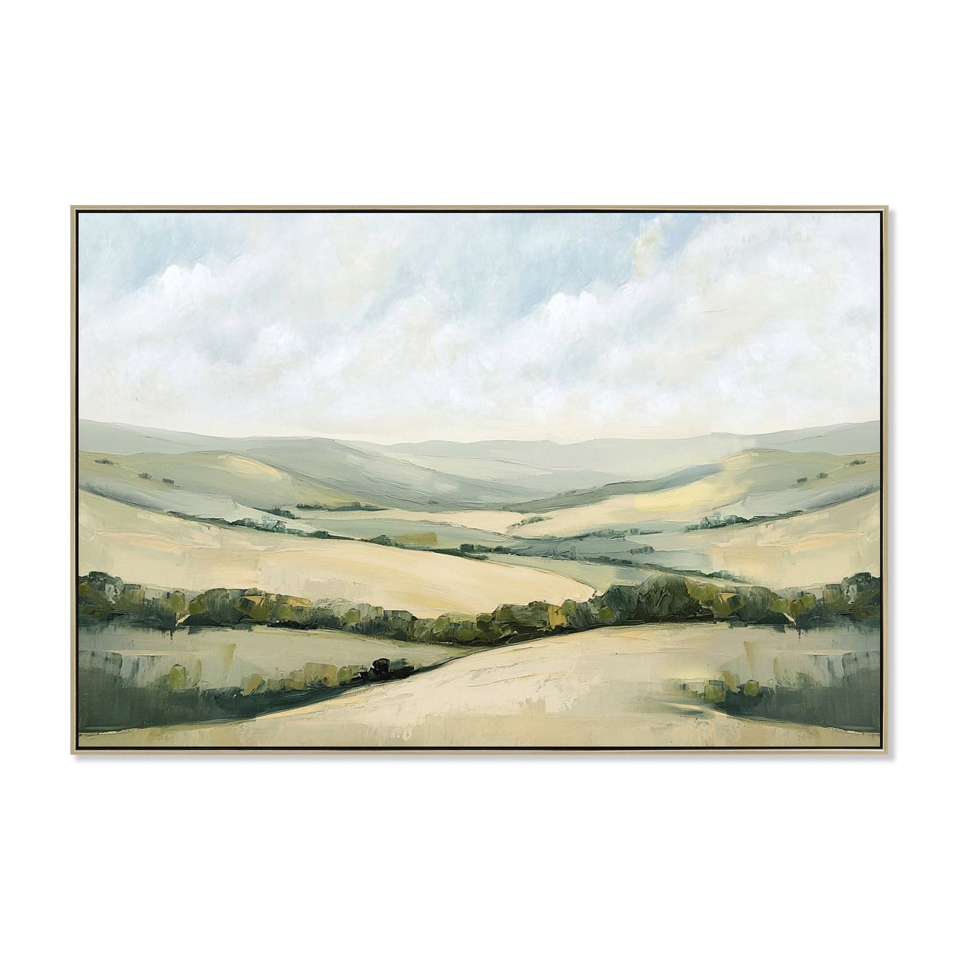 120 x 80cm Framed Canvas - Natural