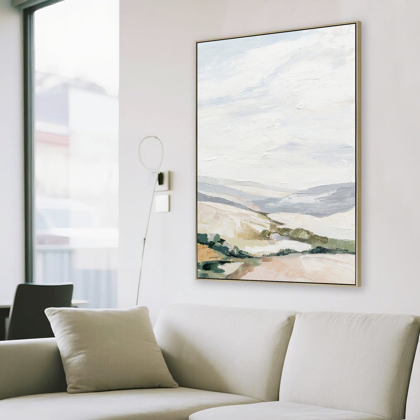 80 x 120cm Framed Canvas - Natural