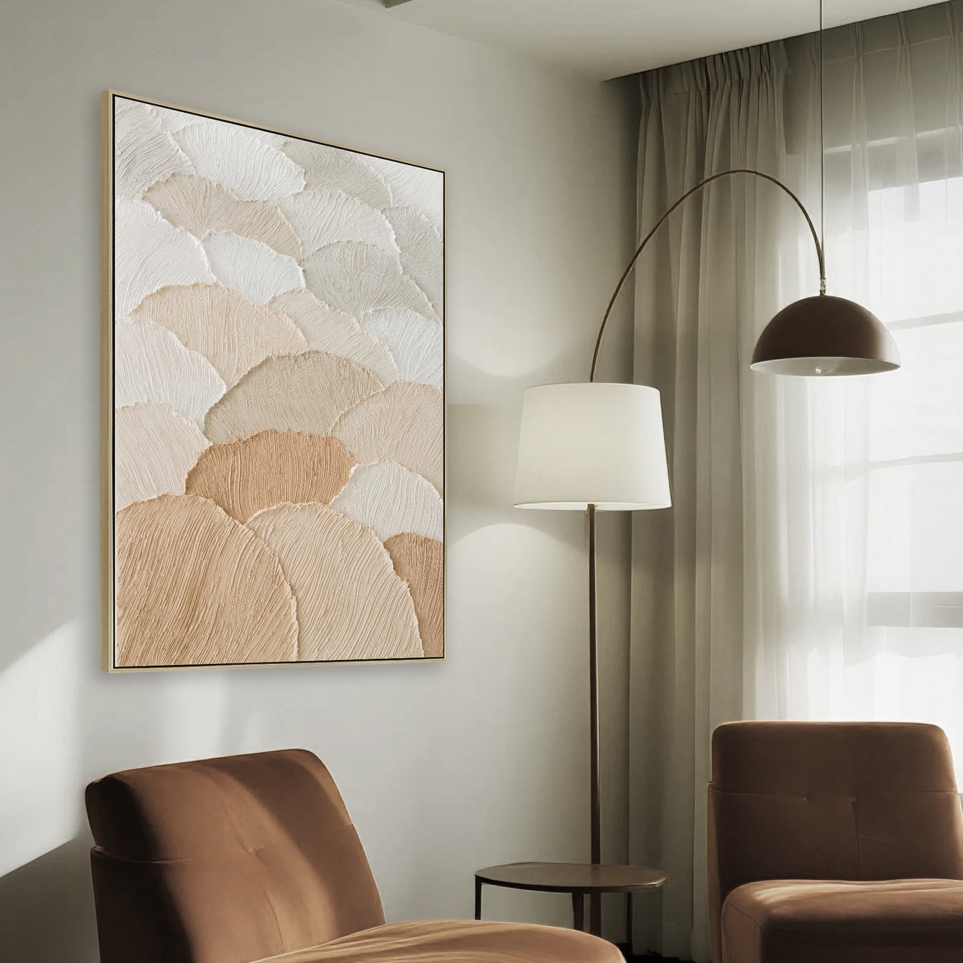 80 x 120cm Framed Canvas - Natural