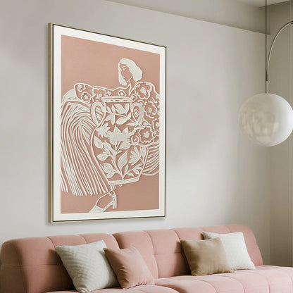 60 x 90cm Framed Canvas - Natural