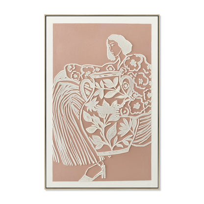60 x 90cm Framed Canvas - Natural