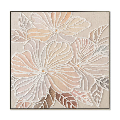 80 x 80cm Framed Canvas - Natural