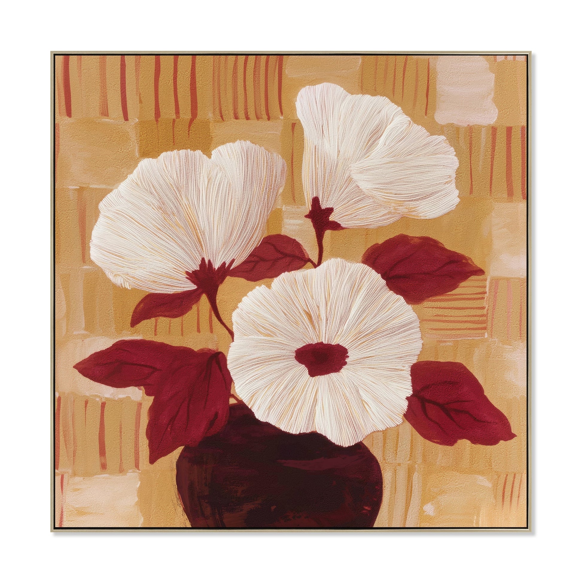 80 x 80cm Framed Canvas - Natural