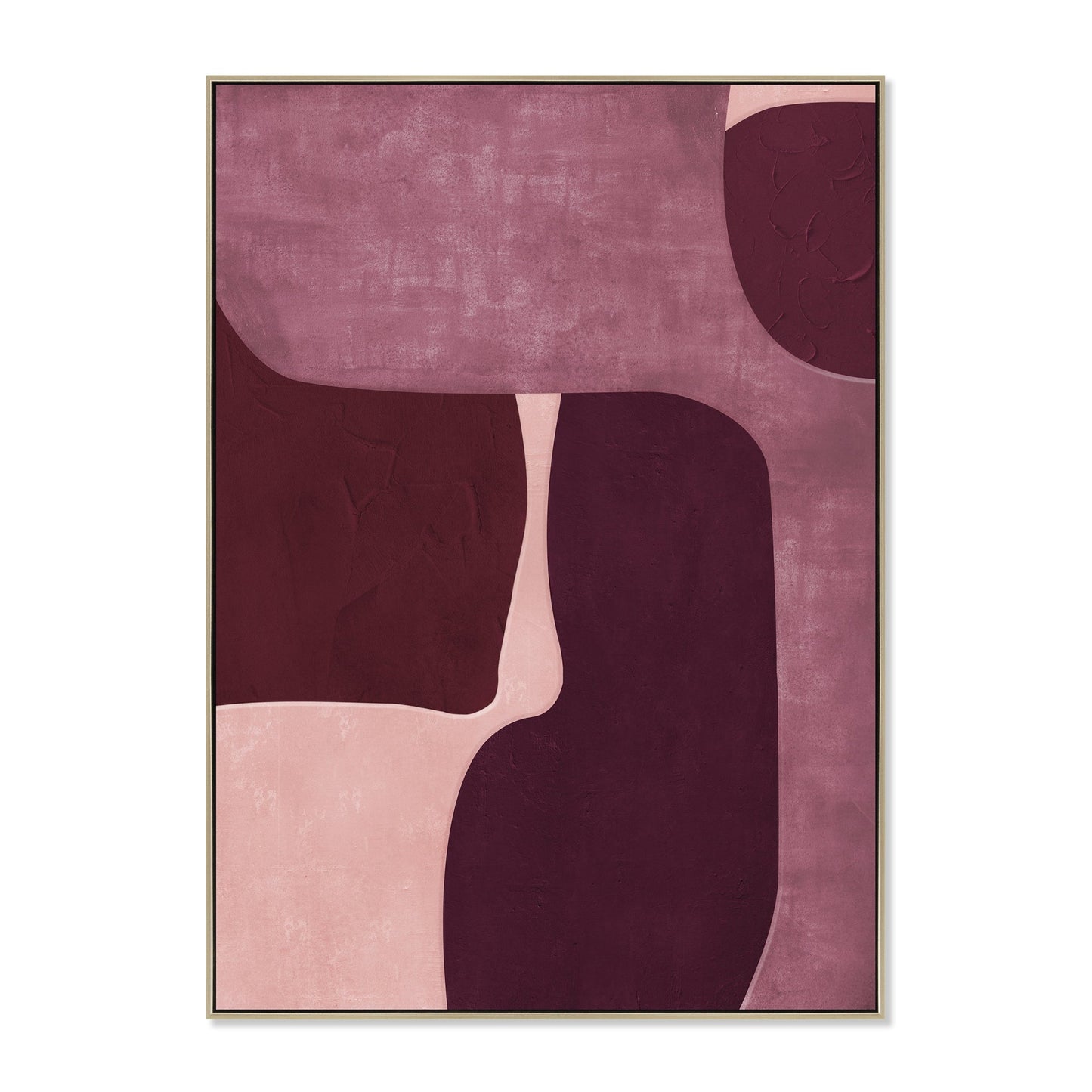 100 x 140cm Framed Canvas - Natural