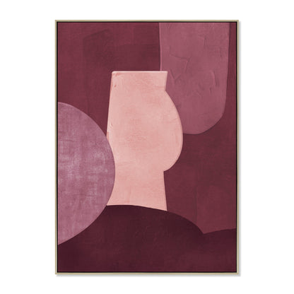 100 x 140cm Framed Canvas - Natural