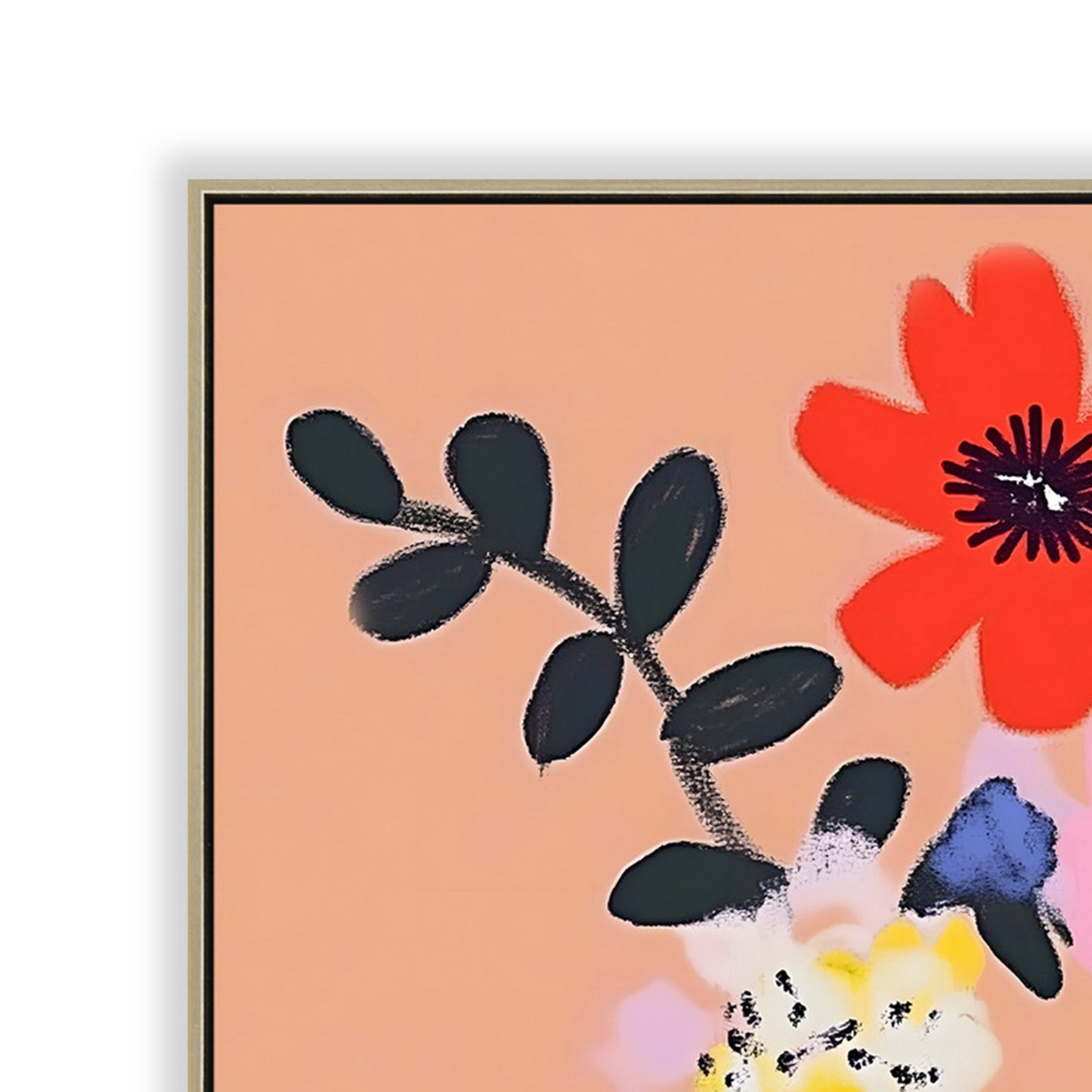 60 x 60cm Framed Canvas - Natural
