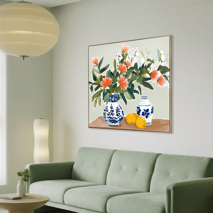 80 x 80cm Framed Canvas - Natural