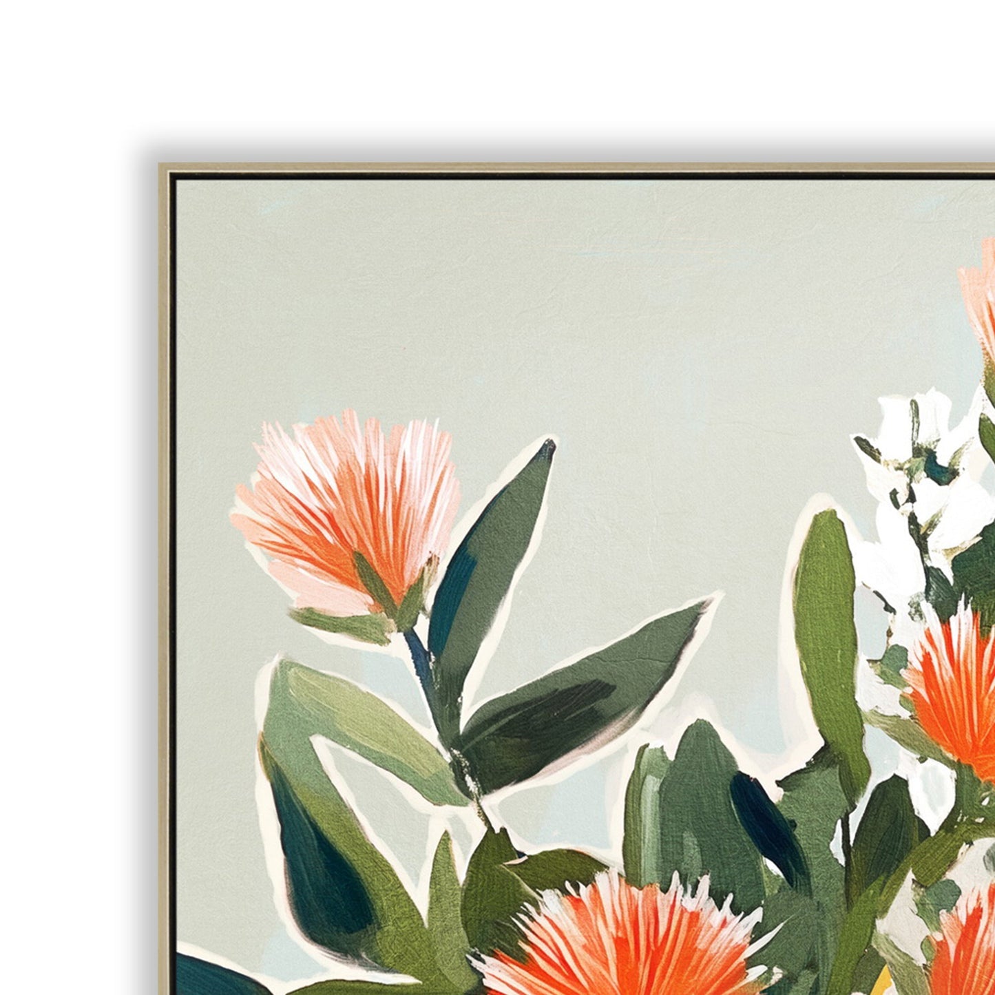 80 x 80cm Framed Canvas - Natural