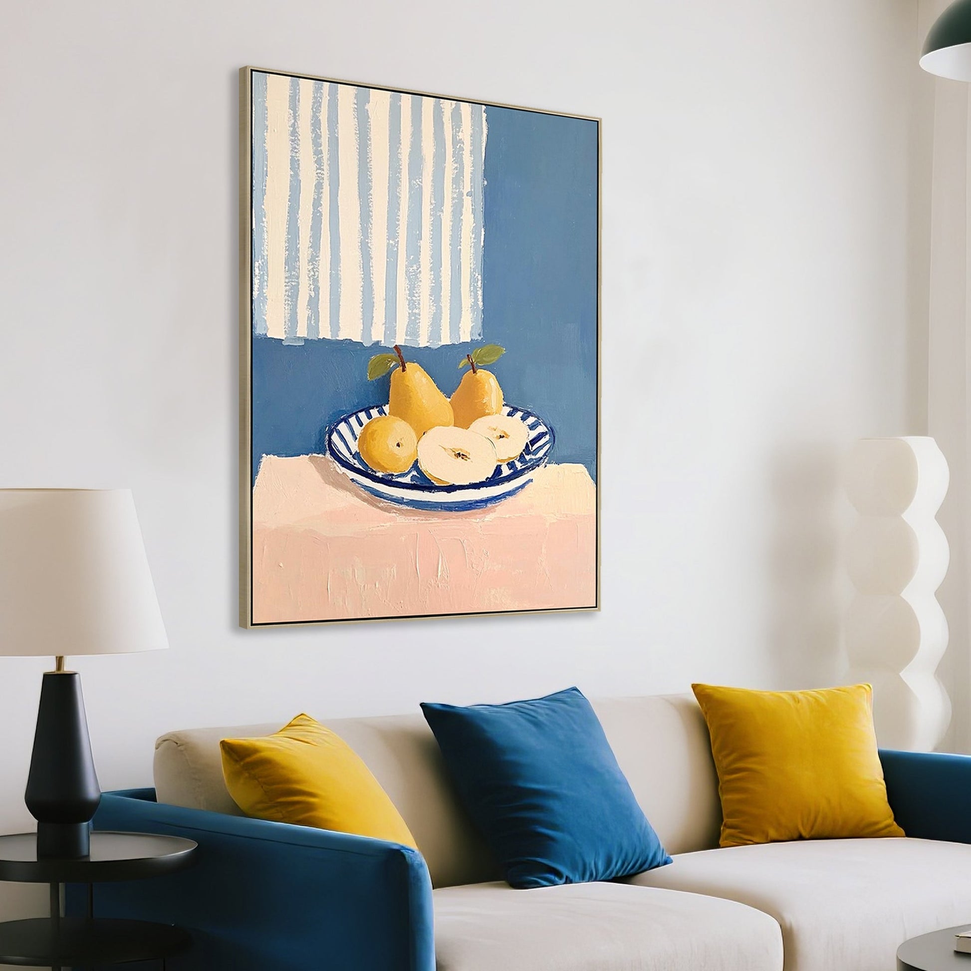 80 x 120cm Framed Canvas - Natural