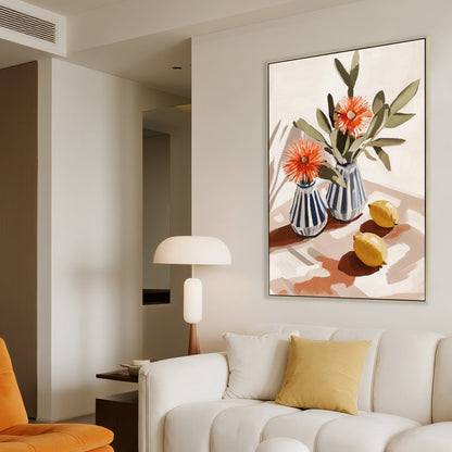 60 x 90cm Framed Canvas - Natural