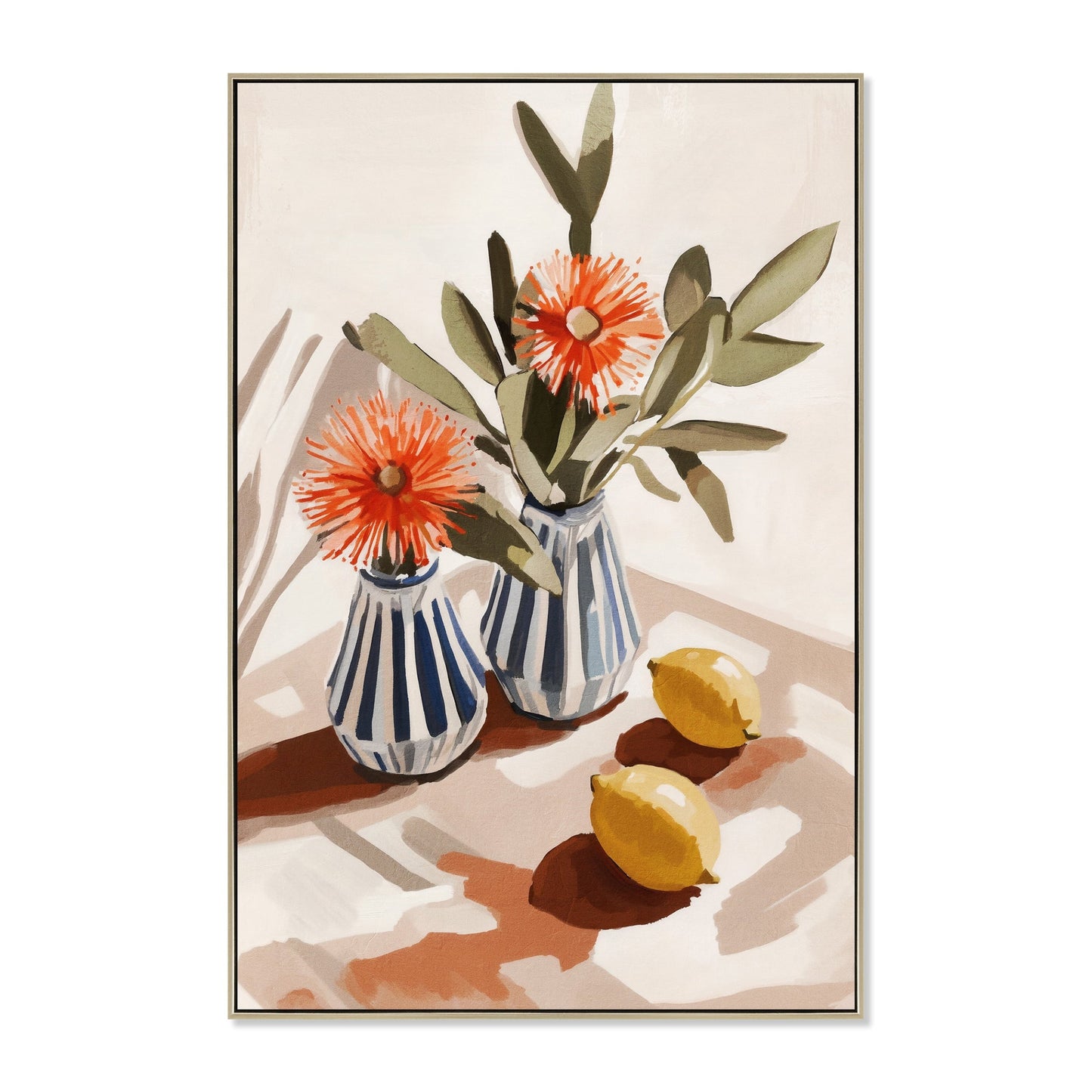60 x 90cm Framed Canvas - Natural