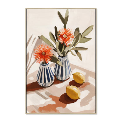 60 x 90cm Framed Canvas - Natural