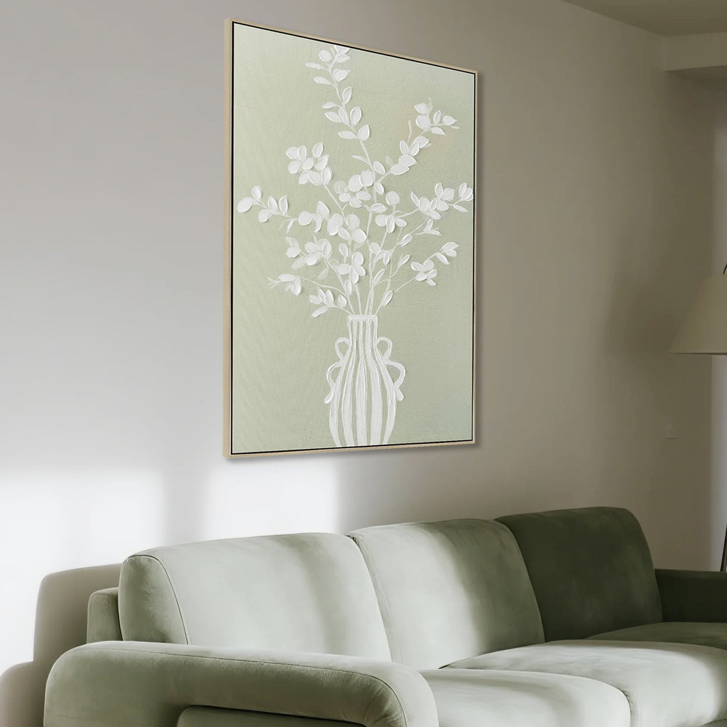 60 x 90cm Framed Canvas - Natural