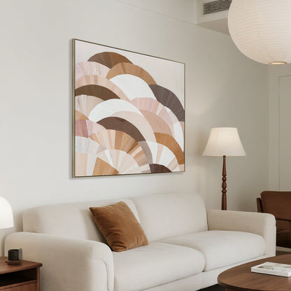80 x 80cm Framed Canvas - Natural