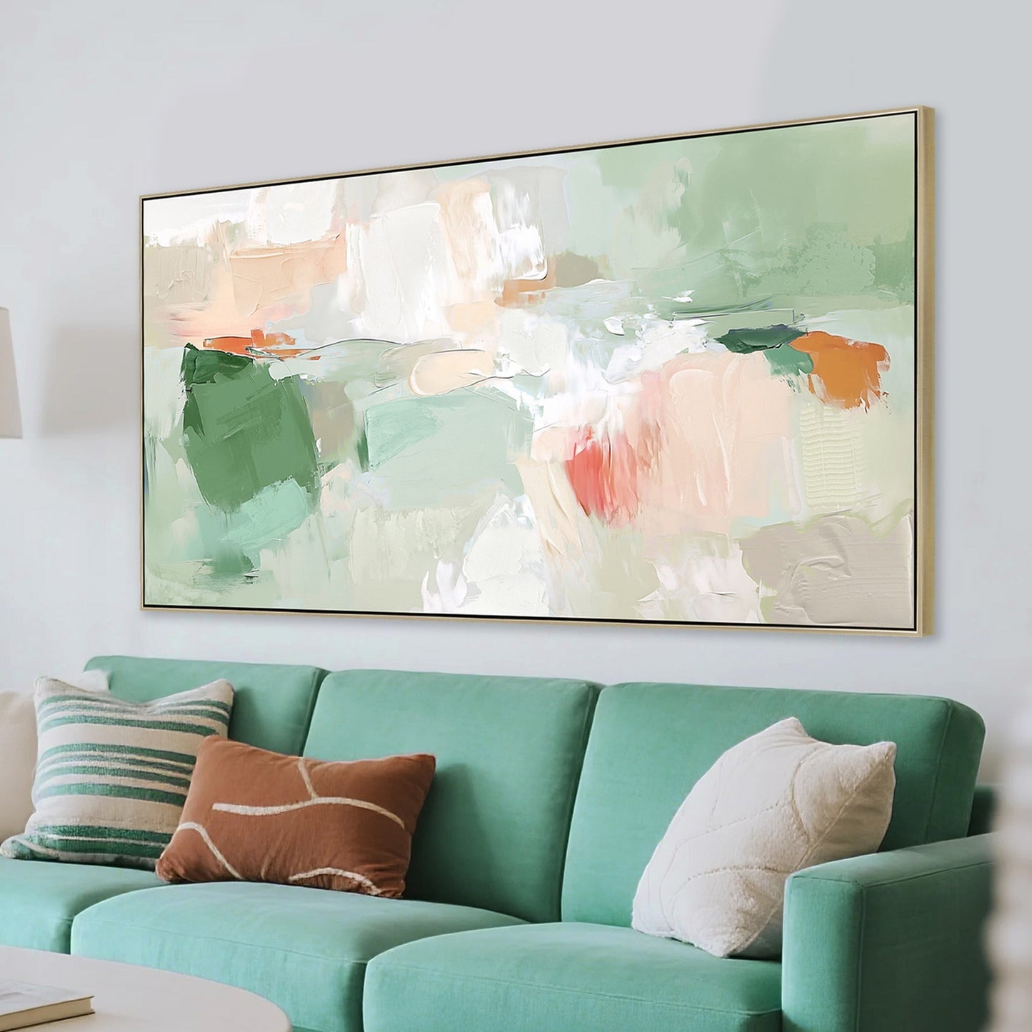 140 x 70cm Framed Canvas - Natural